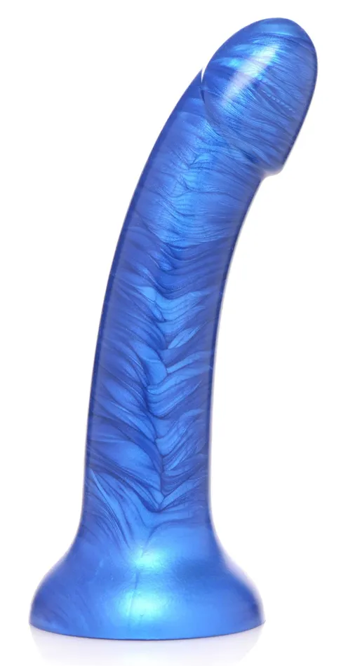 GTastic 7 Inch Metallic Silicone Dildo Blue XR Brands Strap U Anal GTastic 7 Inch Metallic Silicone Dildo Blue XR Brands Strap U Anal