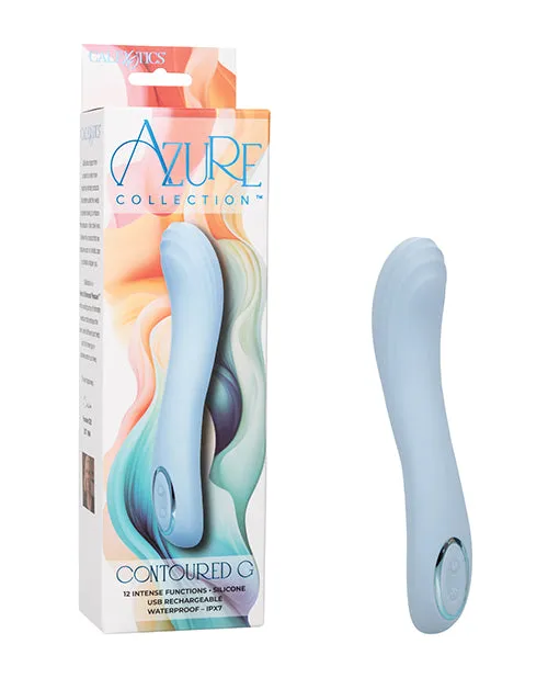 Azure Collection Contoured G Vibrator CalExotics Female Sex Toys Azure Collection Contoured G Vibrator CalExotics Female Sex Toys