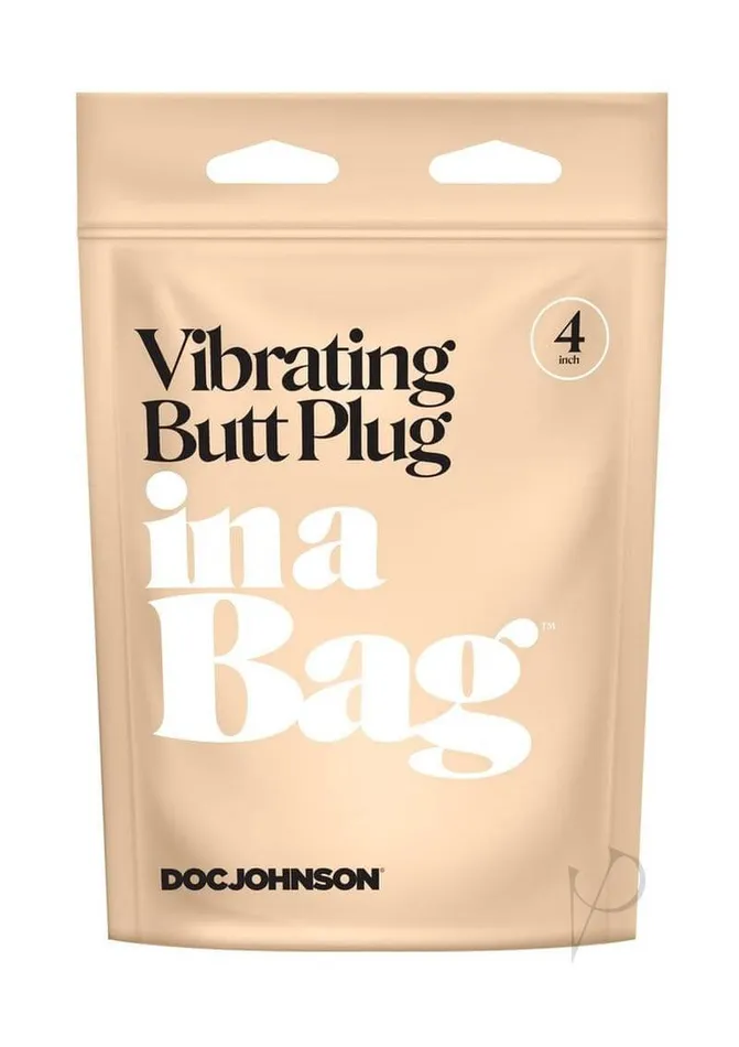 In a Bag Vibrating Butt Plug 4 Black Enhanced Pleasure and Versatility Doc Johnson Enterprises Anal