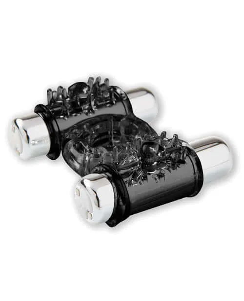 Nu Sensuelle Vibrators Sensuelle Double Action Black 7 function vibrating couples ring