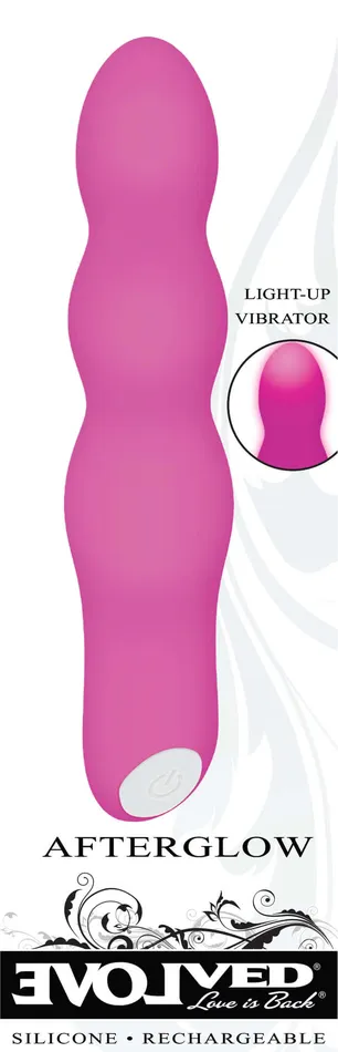 Vibrators Evolved Afterglow Pink LightUp Vibrator for Sensational Pleasure Evolved Novelties