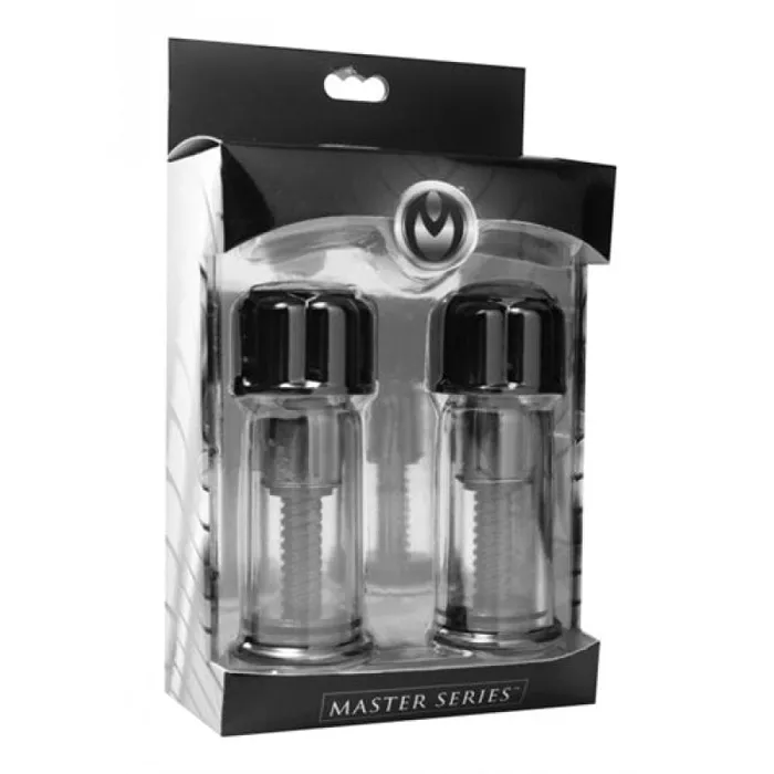 Anal XR Brands Master Series Maxxx Powerful Nipple Suckers Black Anal XR Brands Master Series Maxxx Powerful Nipple Suckers Black
