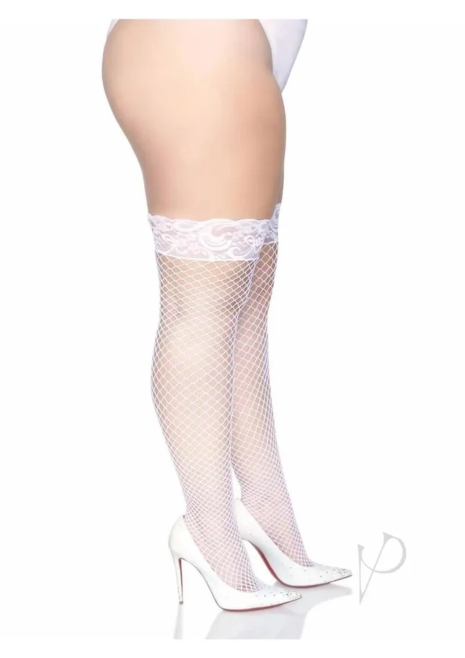 Leg Avenue Spandex Thigh Stay Up Top 1x2x White Vibrators
